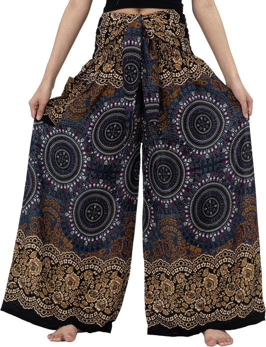 Women'S Boho Palazzo Pants Yoga Wide Leg Pants