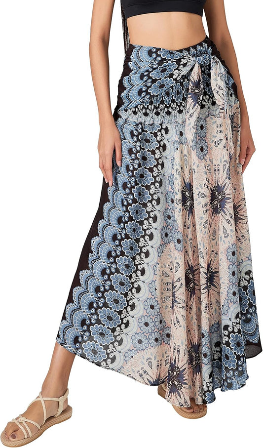 Long Boho Skirts for Women - Bohemian Hippie Maxi Summer Skirt