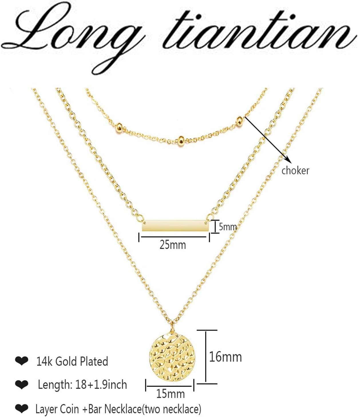 Layered Necklaces for Women Gold Necklace Pendant Layering Necklaces for Women Stack Dainty Necklace Gold Jewelry Set