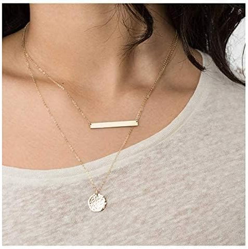 Layered Necklaces for Women Gold Necklace Pendant Layering Necklaces for Women Stack Dainty Necklace Gold Jewelry Set