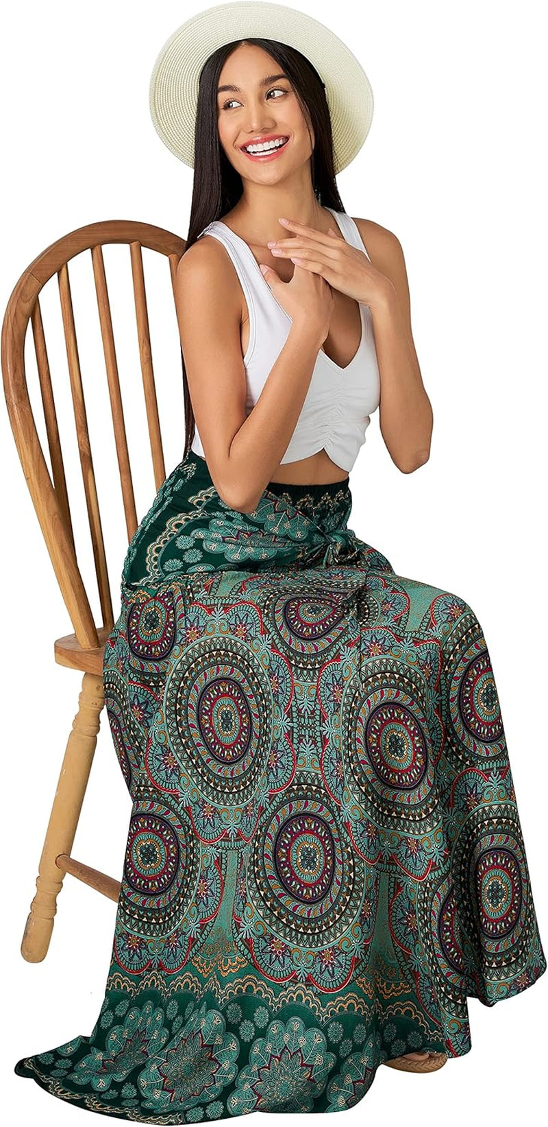 Long Boho Skirts for Women - Bohemian Hippie Maxi Summer Skirt