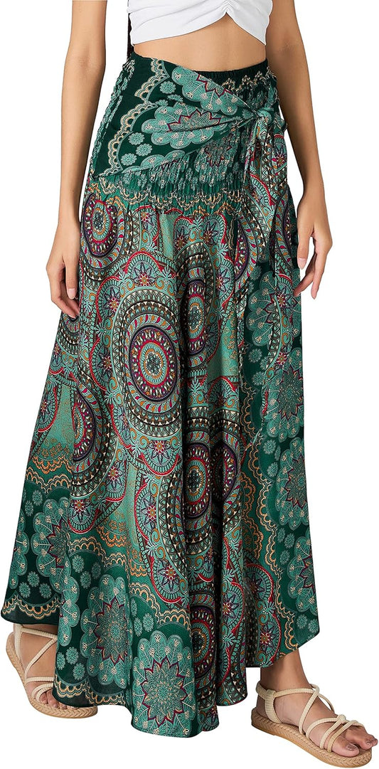 Long Boho Skirts for Women - Bohemian Hippie Maxi Summer Skirt