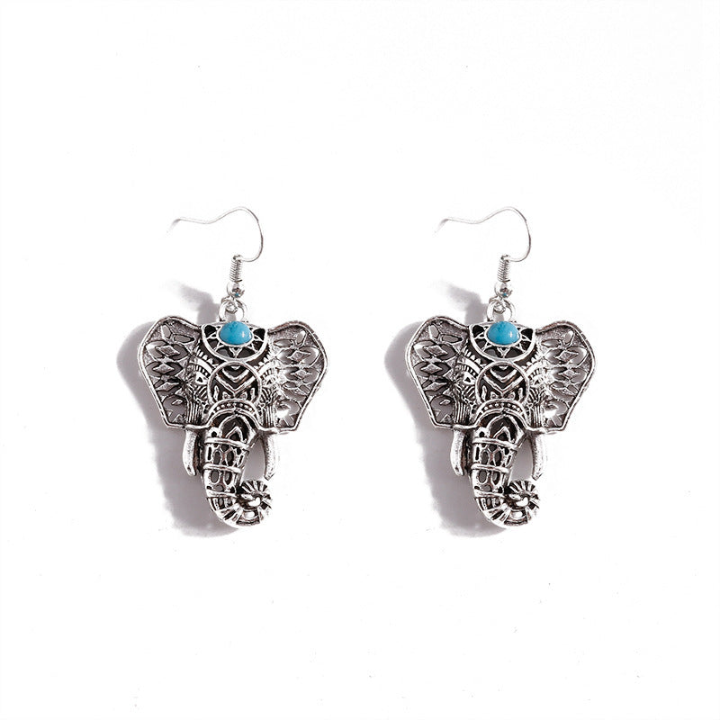 Vintage Bohemian Elephant Earrings