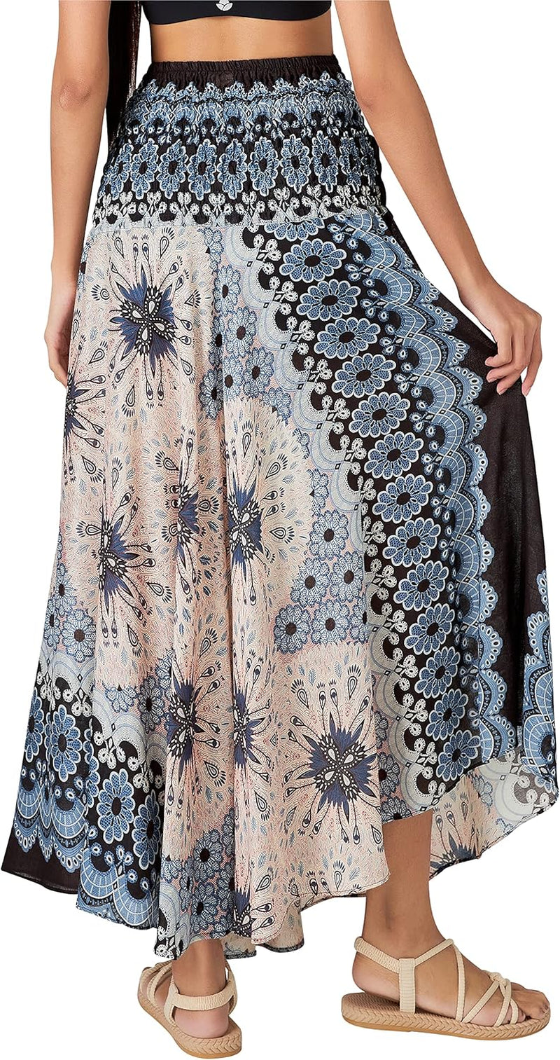Long Boho Skirts for Women - Bohemian Hippie Maxi Summer Skirt