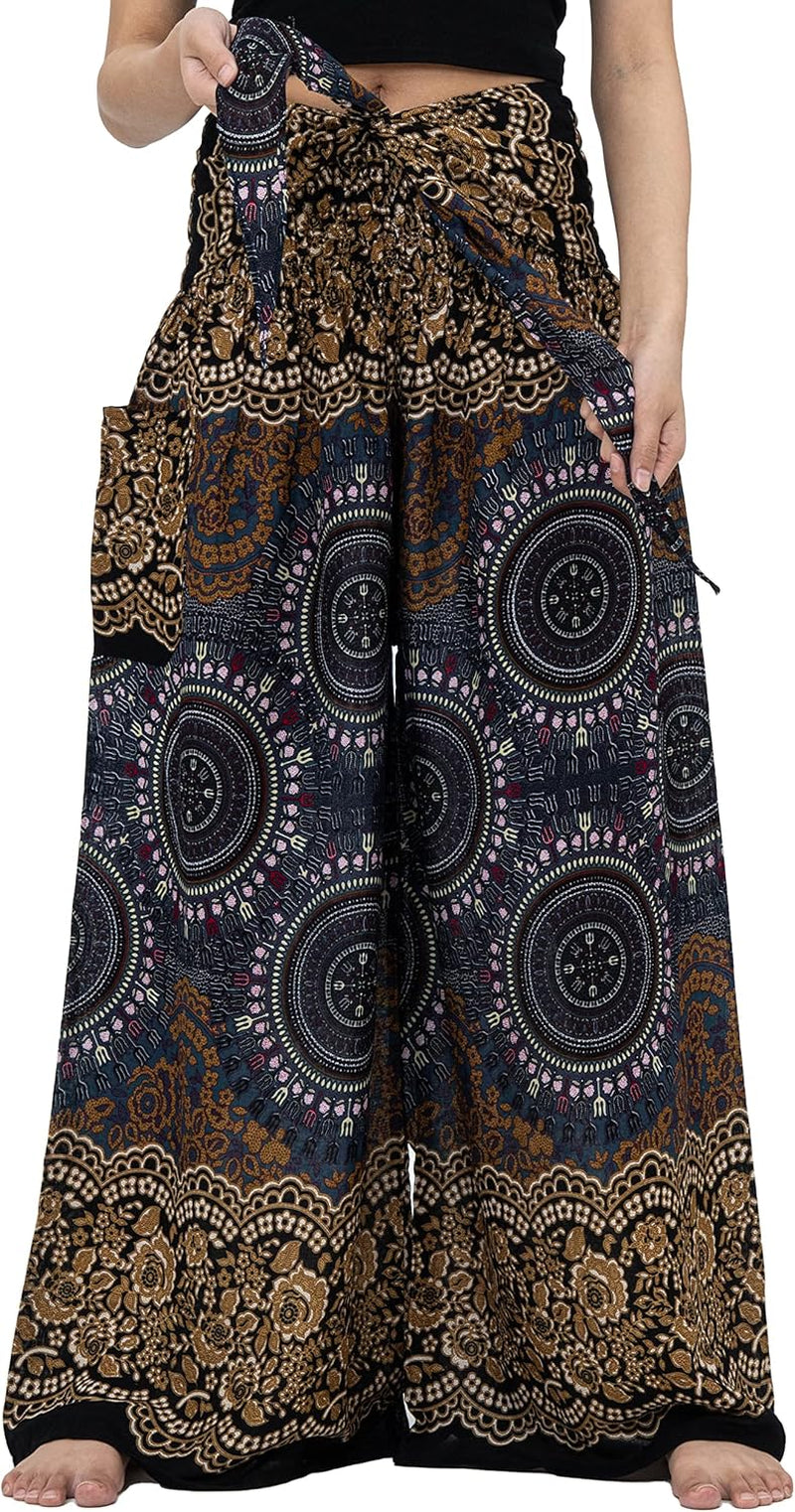 Women'S Boho Palazzo Pants Yoga Wide Leg Pants