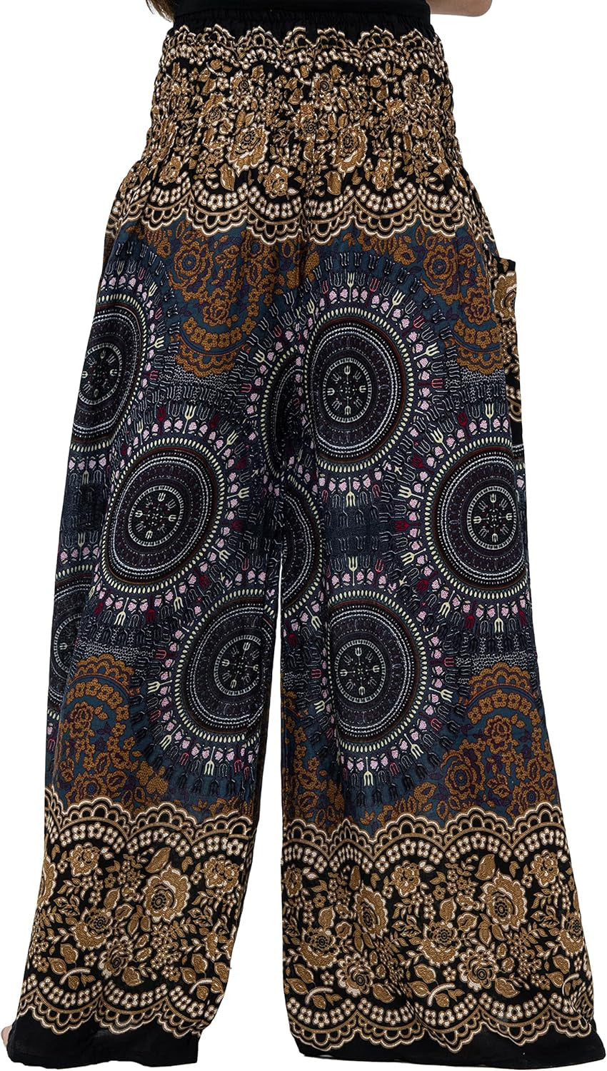 Women'S Boho Palazzo Pants Yoga Wide Leg Pants