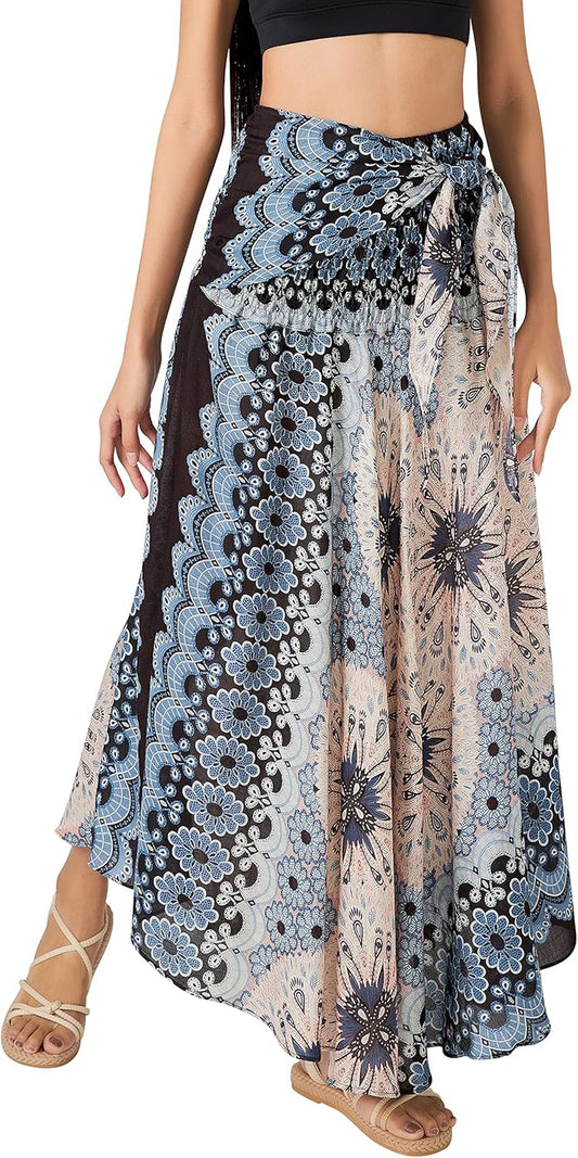 Long Boho Skirts for Women - Bohemian Hippie Maxi Summer Skirt
