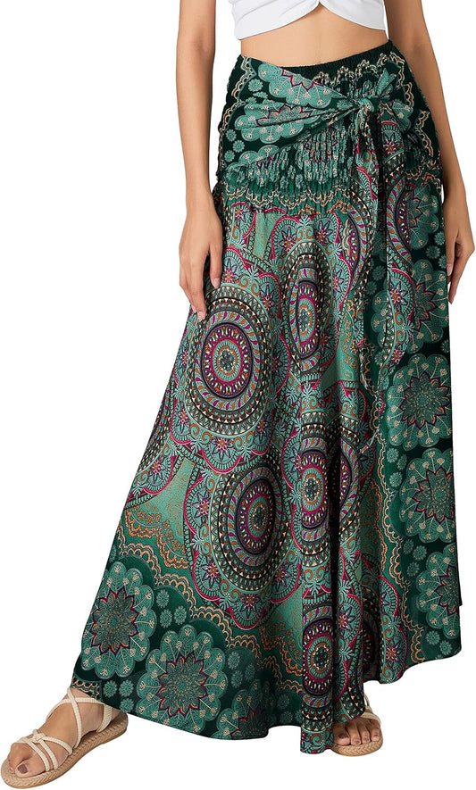 Long Boho Skirts for Women - Bohemian Hippie Maxi Summer Skirt